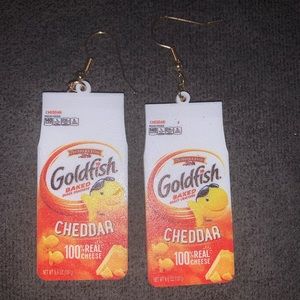 Goldfish Cheddat Snacks Products Earrings -34
